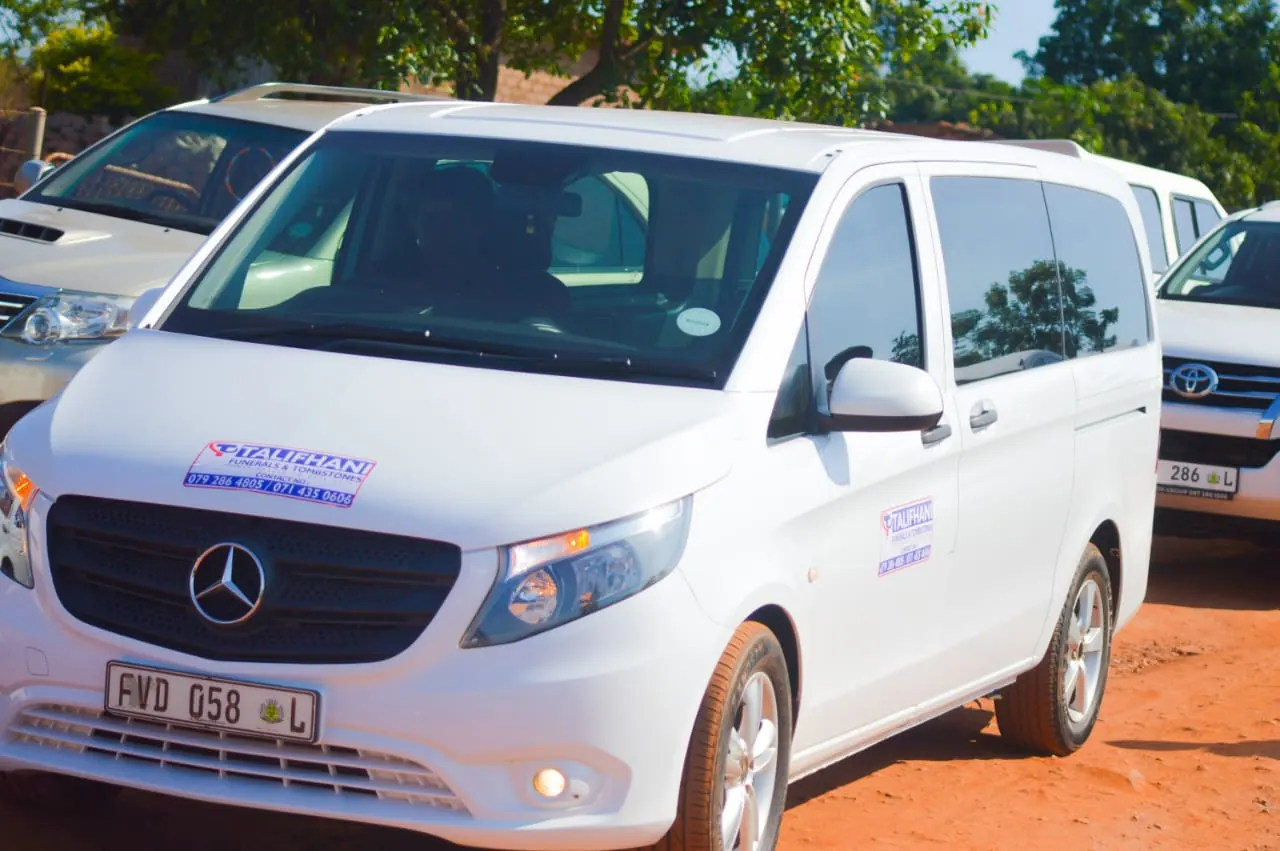 Talifhani funeral vehicles prepared for the journey